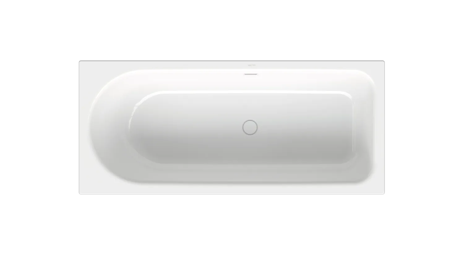 BetteOcean Badewannen-Rechteck mit Überlauf hinten, 1600 x 700 mm, Fußende rechts, weiß, glasierter Titan-Stahl, Einbau, 40 mm Randhöhe
