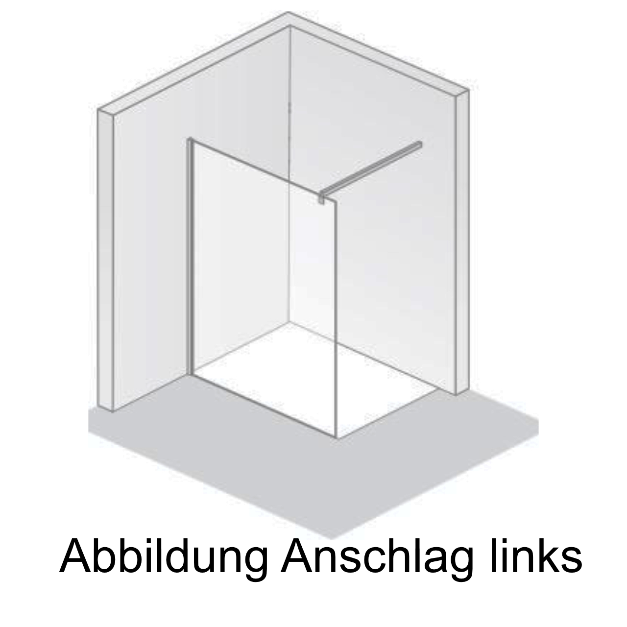 HSK Duschabtrennung Walk-In Frontelement-komplett inkl. Wandanschlussprofil „Walk In Pro“ Glas Mattglas, Profile Schwarz-matt, H: 2000 mm HSK Duschabtrennung Walk-In Frontelement-komplett inkl. Wandanschlussprofil „Walk In Pro“ Glas Mattglas, Profile Schwarz-matt, H: 2000 mm