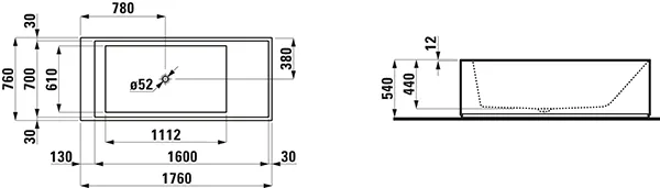 Laufen KARTELL Laufen H222332, freistehende Badewanne mit LED-Beleuchtung, 760x1760x540, weiß Laufen KARTELL Laufen H222332, freistehende Badewanne mit LED-Beleuchtung, 760x1760x540, weiß