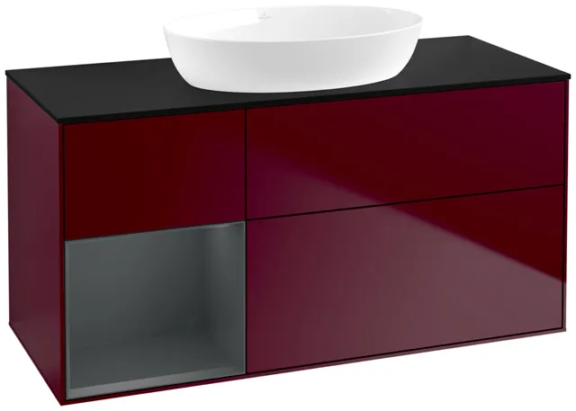 Villeroy & Boch Waschtischunterschrank „Finion“ für Schrankwaschtisch 1200 × 603 × 501 mm Peony Matt Lacquer, für Becken mittig, ohne Hahnlochbohrung Villeroy & Boch Waschtischunterschrank „Finion“ für Schrankwaschtisch 1200 × 603 × 501 mm Peony Matt Lacquer, für Becken mittig, ohne Hahnlochbohrung