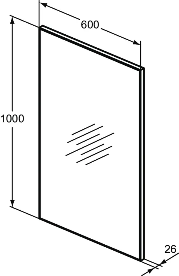 Ideal Standard Mirror&Light Wandspiegel, 600x26x1000mm, neutral Ideal Standard Mirror&Light Wandspiegel, 600x26x1000mm, neutral