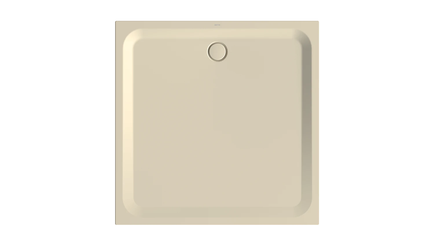 Bette quadrat Duschwanne „BetteUltra“ 1400 × 1400 mm mit BetteAntirutsch Pro, ohne Oberflächenveredelung, ohne Wannenträger, in Jasmin