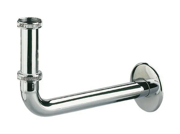 Anschluss-Bogen 320, verchromt mit Tauchrohr, 1 1/4″ x DN 32
