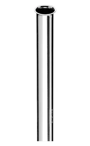 Kupferrohr Ø 16 mm, Einerseits mit Bördel Ø 18 mm für G 1/2 Überwurfmutter, andererseits glatt, 1000 mm, chrom