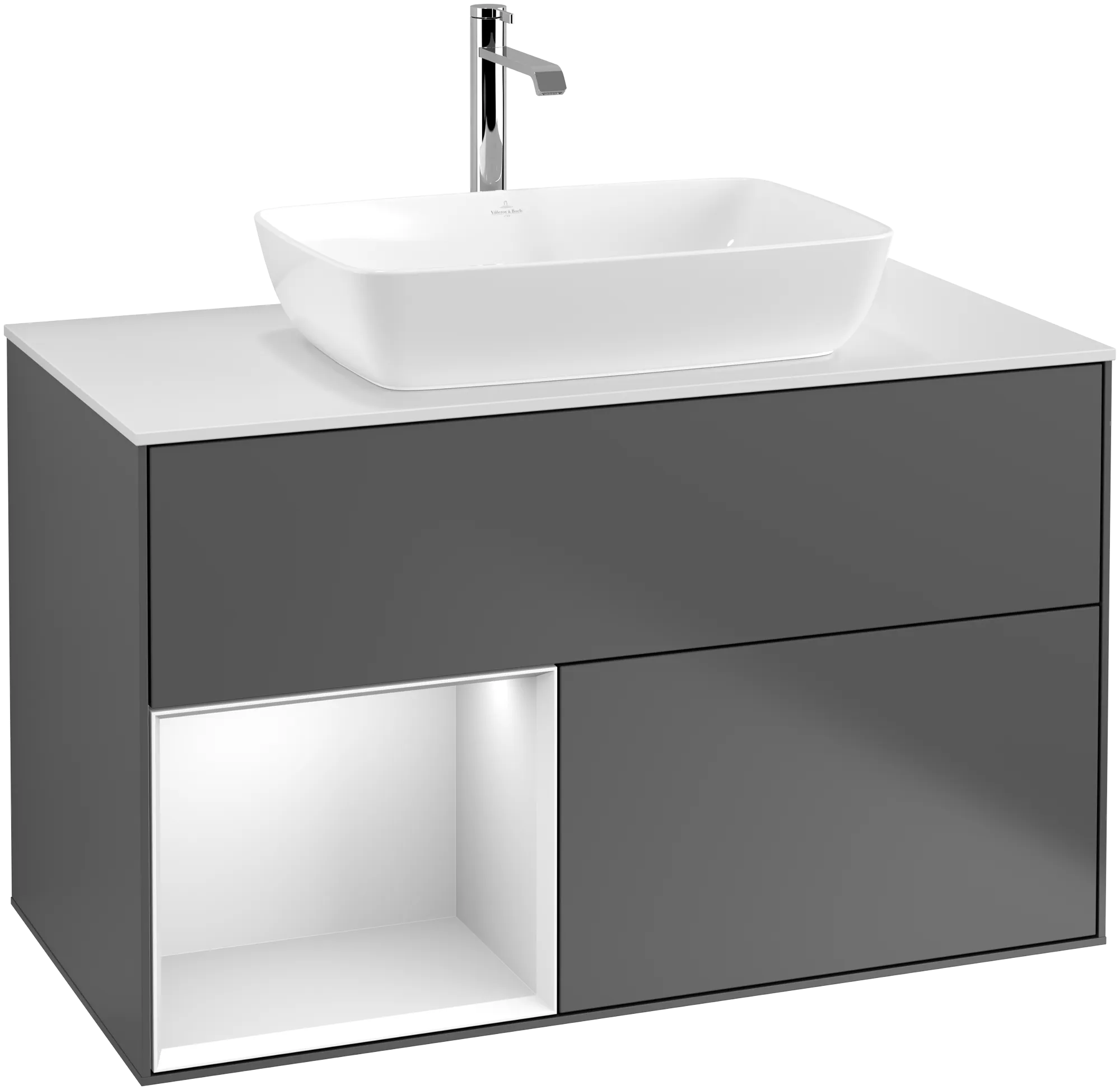 Villeroy & Boch Finion Waschbeckenunterschrank F77, anthrazit/matt, 1000x603x501 mm