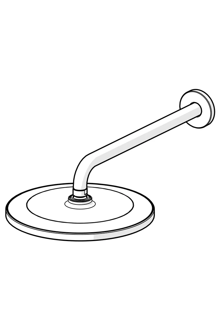 HansaVIVA Kopfbrause HansaVIVA 4426 1-strahlig d 250 mm Stahl gebürstet