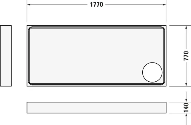 Duravit rechteck Duschwanne „Starck Slimline“ 180 × 80 cm mit Antislip Duravit rechteck Duschwanne „Starck Slimline“ 180 × 80 cm mit Antislip