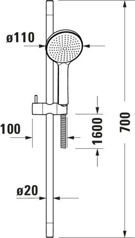Brausegarnitur Brausen und Zubehör Brauseset „ZubehörArmaturen“ in Chrom