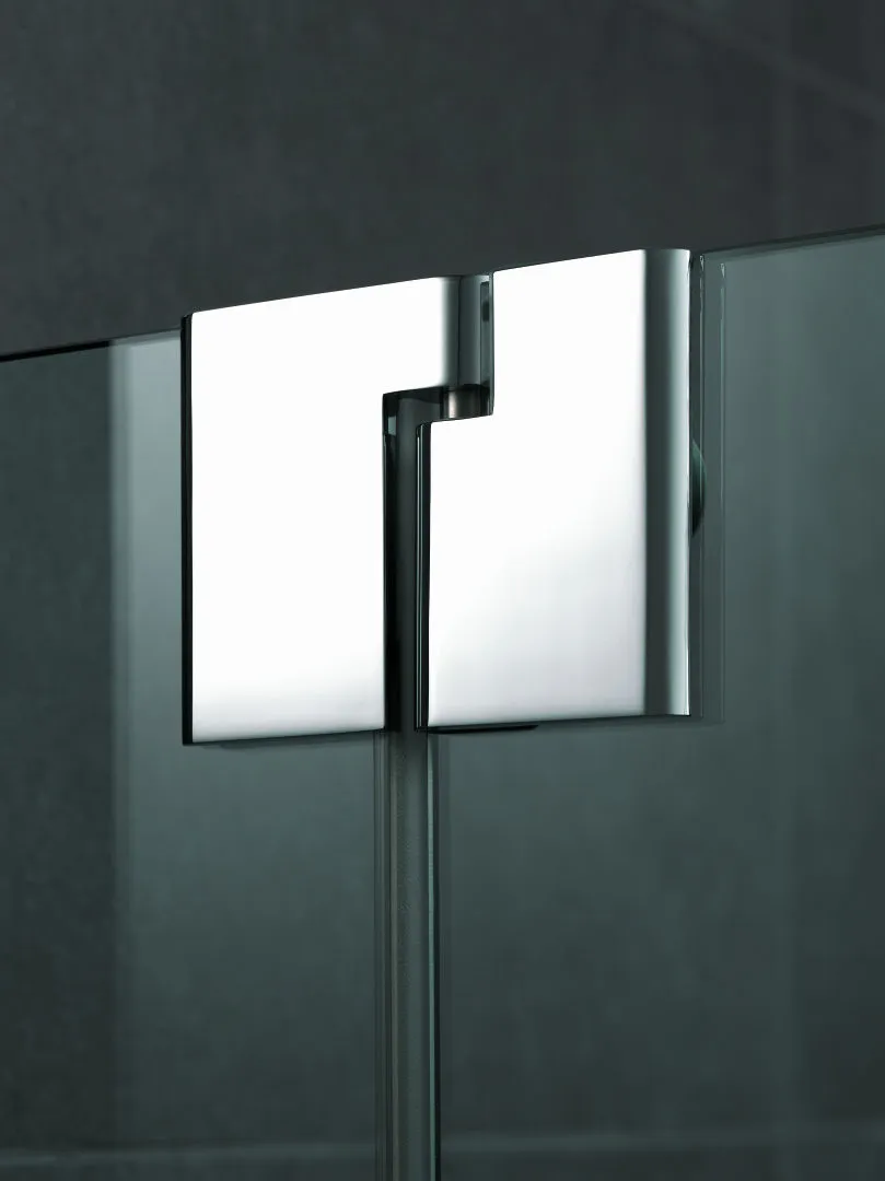 PASA XP PX1TL Pendeltür 1-flügelig mit Festfeld links, für Nische, Höhe 1850 mm, Wanneneinbaumaß 725-760 mm, Breitenverstellmaß 725-760 mm, Farbe Silber Mattglanz, Glas ESG Klar