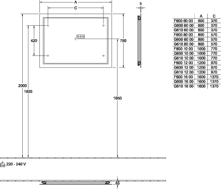 Villeroy & Boch Spiegel „Finion“ 120 × 75 cm