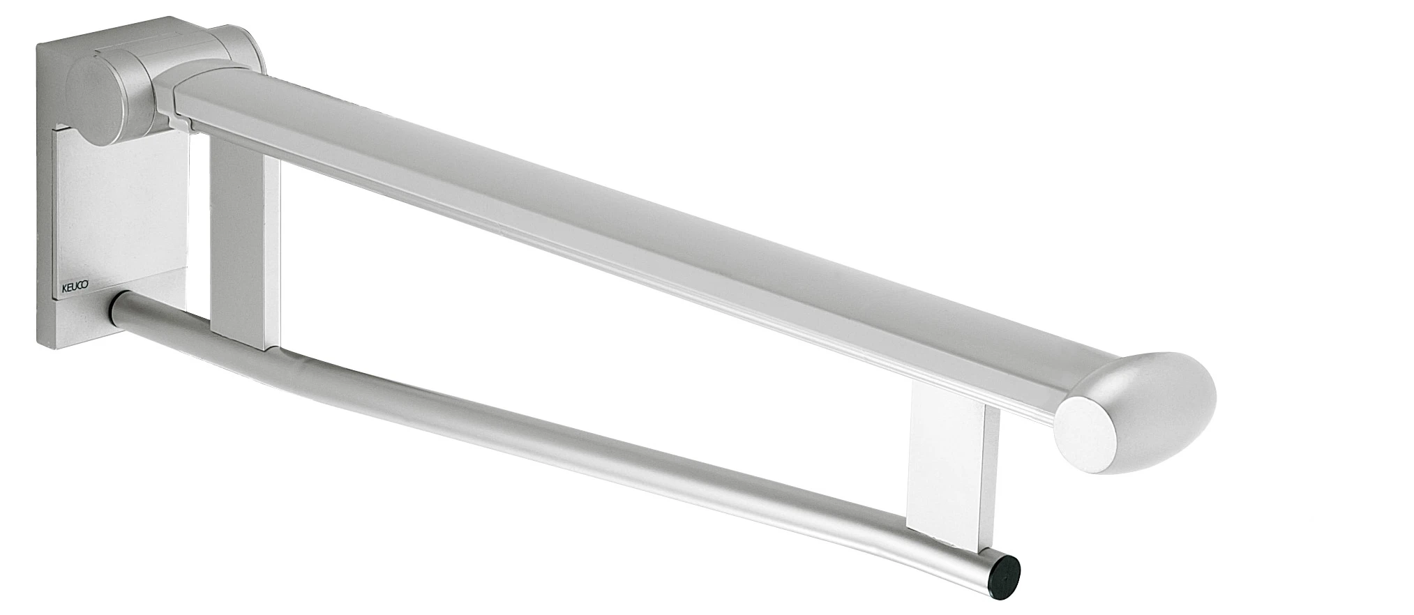 Plan Care 34902170651 Stützklappgriff Waschtisch 650 mm silber-eloxiert/weiß