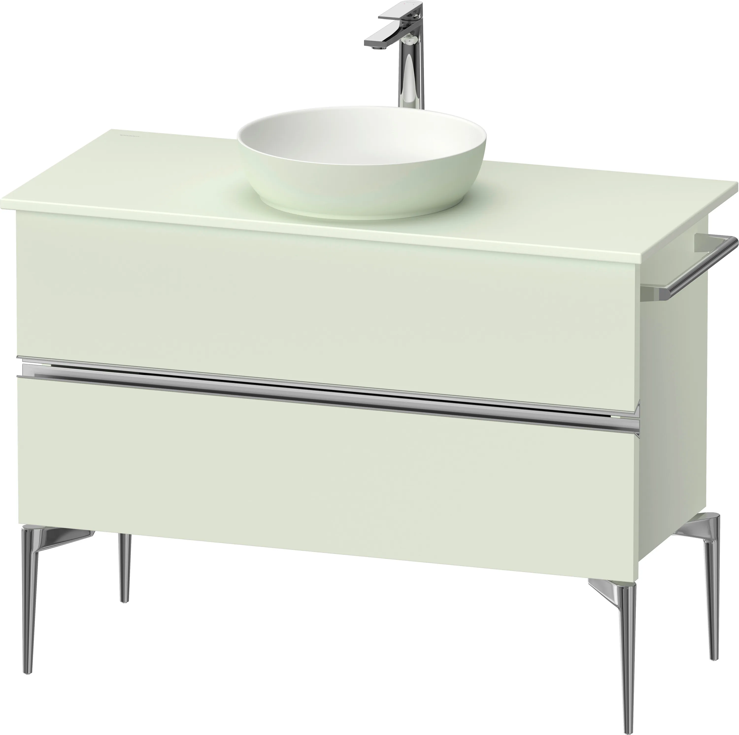 Duravit Waschtischunterschrank „Sivida“ 104,5 × 54,8 × 47,5 cm Blassgrün Matt