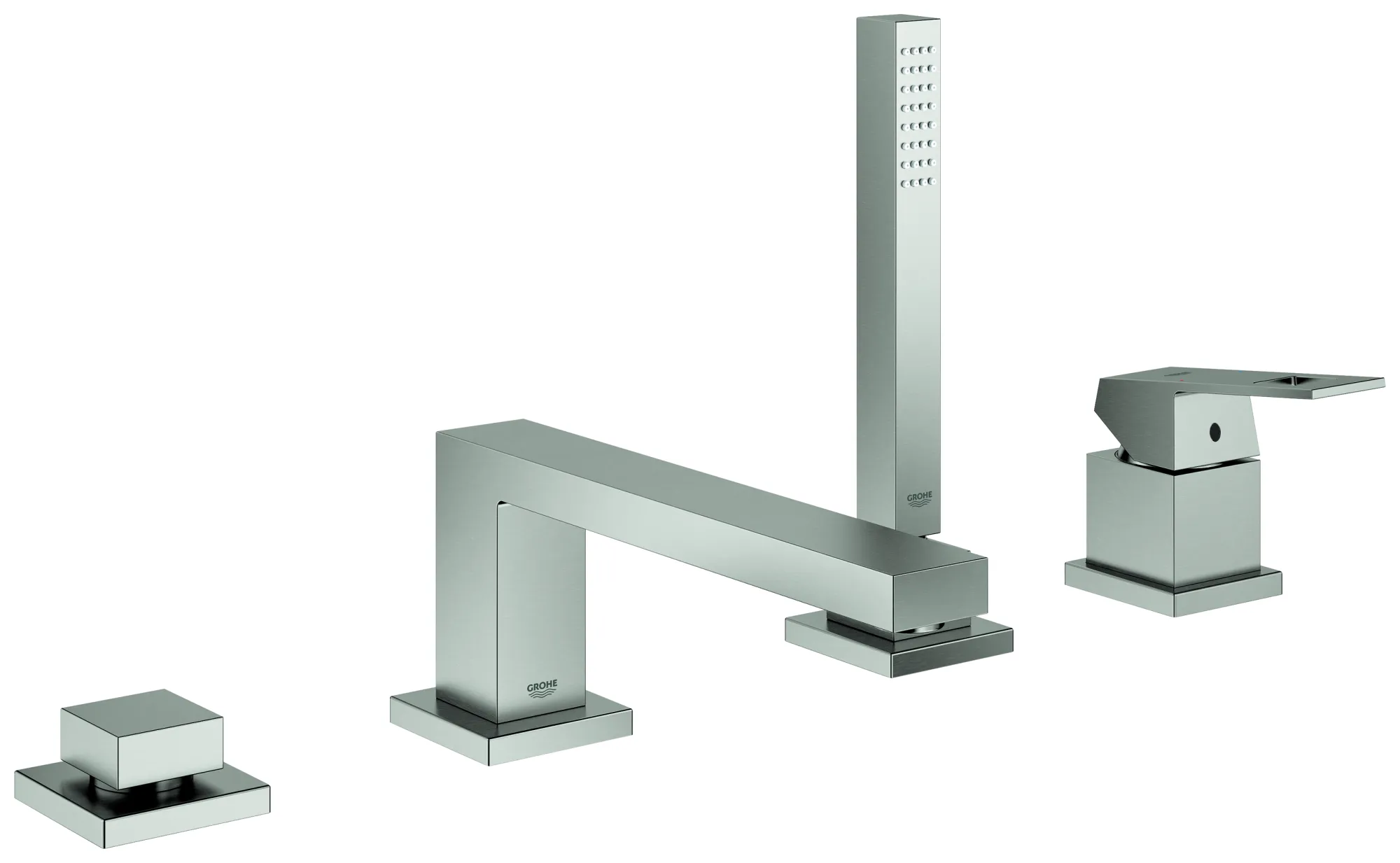 Grohe Eurocube 4-Loch-Einhand-Wannenkombination supersteel Grohe Eurocube 4-Loch-Einhand-Wannenkombination supersteel