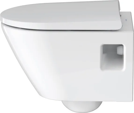 Duravit Wand-Tiefspül-WC Compact inkl. WC-Sitz „D-Neo“ 37 × 48 × 40 cm, Befestigung sichtbar, ohne Spülrand