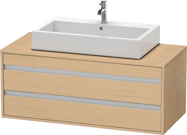 Duravit Waschtischunterschrank wandhängend „Ketho“ 120 × 49,6 × 55 cm Eiche Natur Duravit Waschtischunterschrank wandhängend „Ketho“ 120 × 49,6 × 55 cm Eiche Natur
