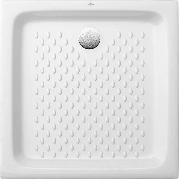 Villeroy & Boch O.novo quadratische Duschwanne 700x700x100 mm, weiß Alpin, glänzende Oberfläche, Aufsatzmontage