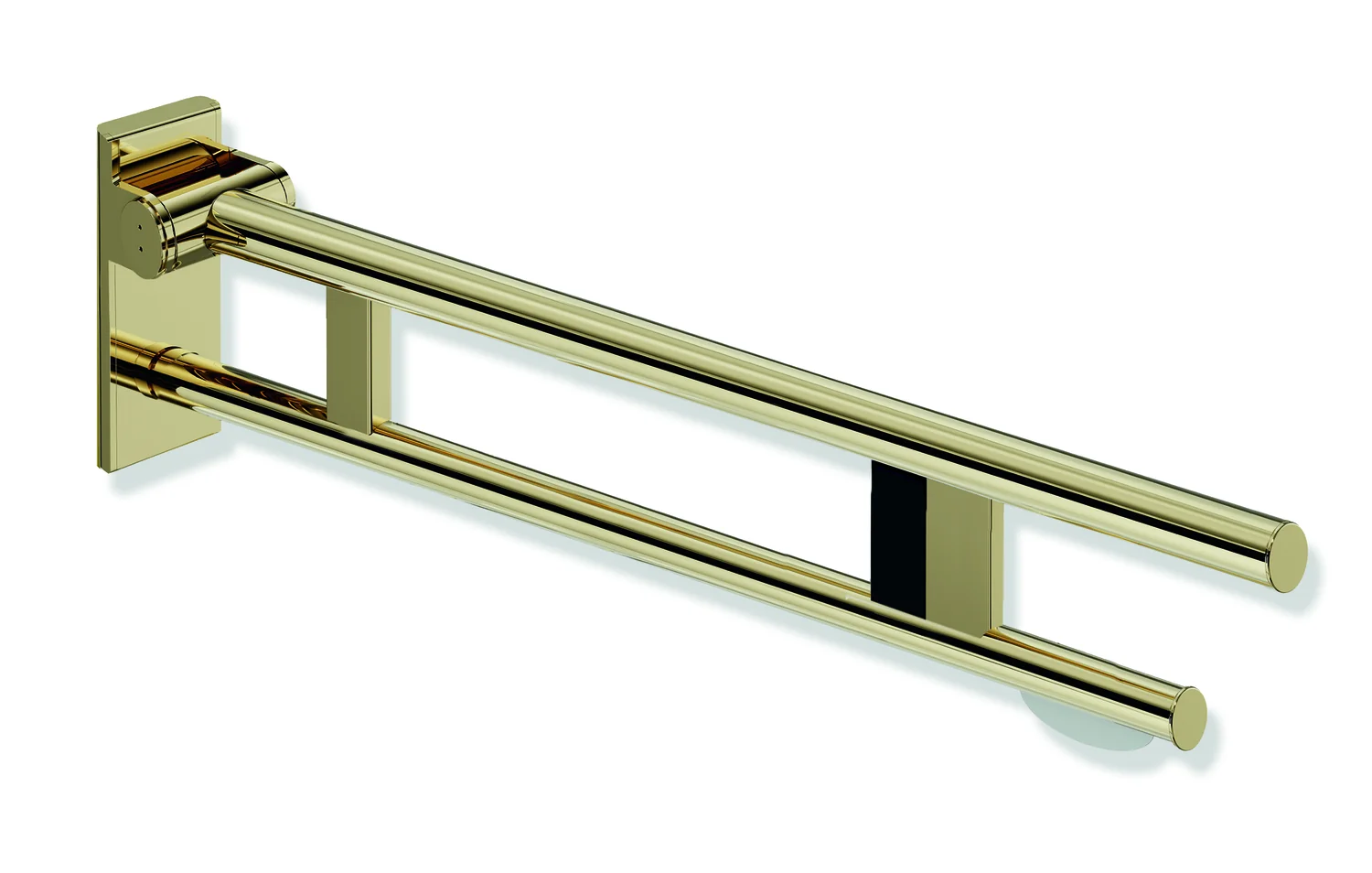 HEWI System 900 Mobiler Stützklappgriff Duo Design A Edelstahl PVD Ausladung 850 mm