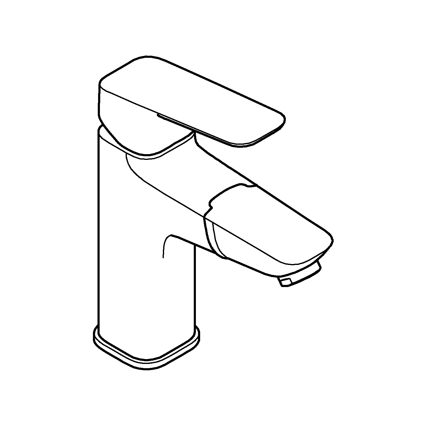Waschtischarmatur „Cubeo“ Ausladung 123 mm in chrom