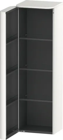 Duravit Halbhochschrank „Happy D.2 Plus“ 40 × 133,6 × 36 cm Weiß Seidenmatt, Anschlag links Duravit Halbhochschrank „Happy D.2 Plus“ 40 × 133,6 × 36 cm Weiß Seidenmatt, Anschlag links