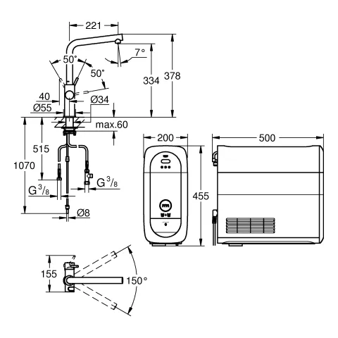 Grohe Blue Home L-Auslauf Starter Kit Grohe Blue Home L-Auslauf Starter Kit