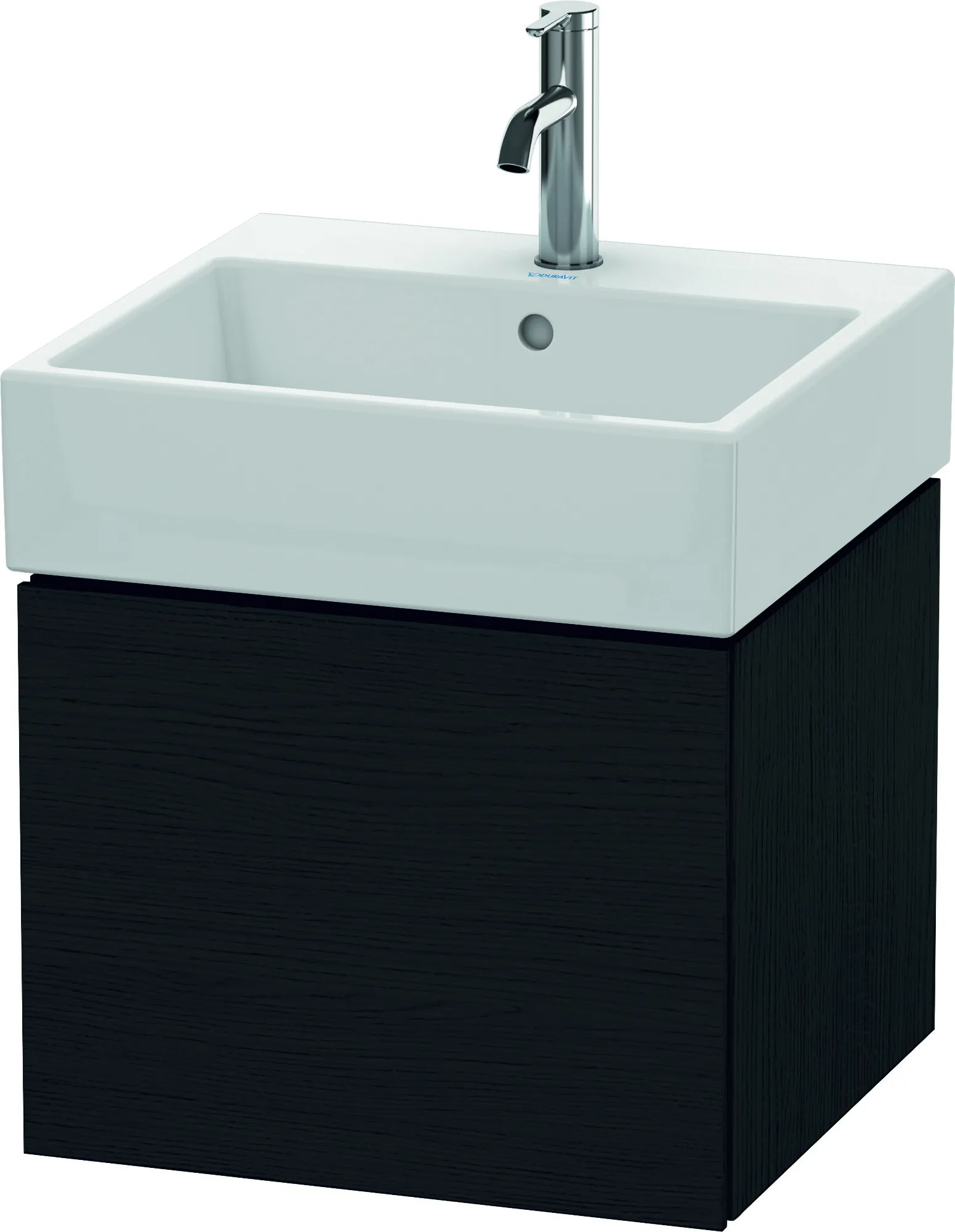 Duravit Waschtischunterschrank wandhängend „L-Cube“ 48,4 × 39,4 × 45,9 cm Eiche Schwarz