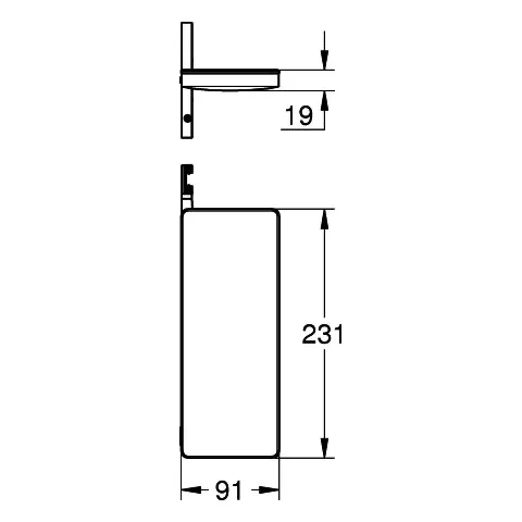 Grohe Ablage „Rainshower Aqua“ in Befestigung verdeckt Grohe Ablage „Rainshower Aqua“ in Befestigung verdeckt