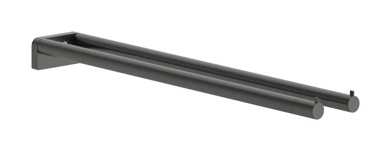 Hansgrohe AddStoris S Handtuchhalter zweiarmig, Brushed Black Chrome, 441 mm Länge Hansgrohe AddStoris S Handtuchhalter zweiarmig, Brushed Black Chrome, 441 mm Länge