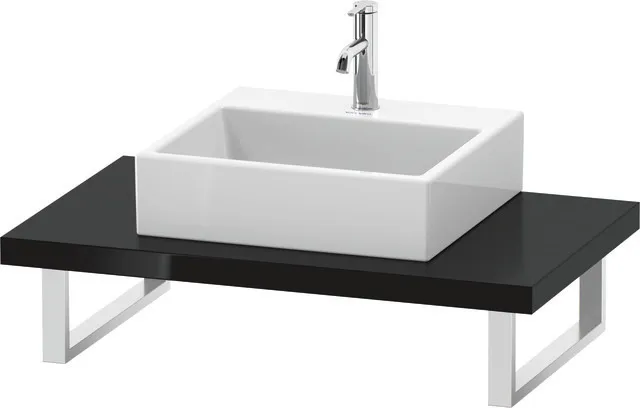 Duravit Konsole „L-Cube“ Ausschnitte: 1 / Becken: mittig / Farbe: Schwarz Hochglanz / Höhe: 4,5 cm / Oberfläche: Lack / Tiefe: 55 cm Duravit Konsole „L-Cube“ Ausschnitte: 1 / Becken: mittig / Farbe: Schwarz Hochglanz / Höhe: 4,5 cm / Oberfläche: Lack / Tiefe: 55 cm