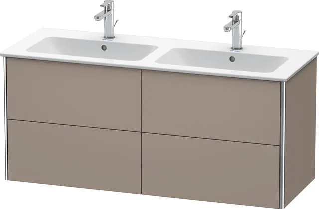 Duravit Waschtischunterschrank wandhängend „XSquare“ 128 × 56 × 47,8 cm Basalt Matt