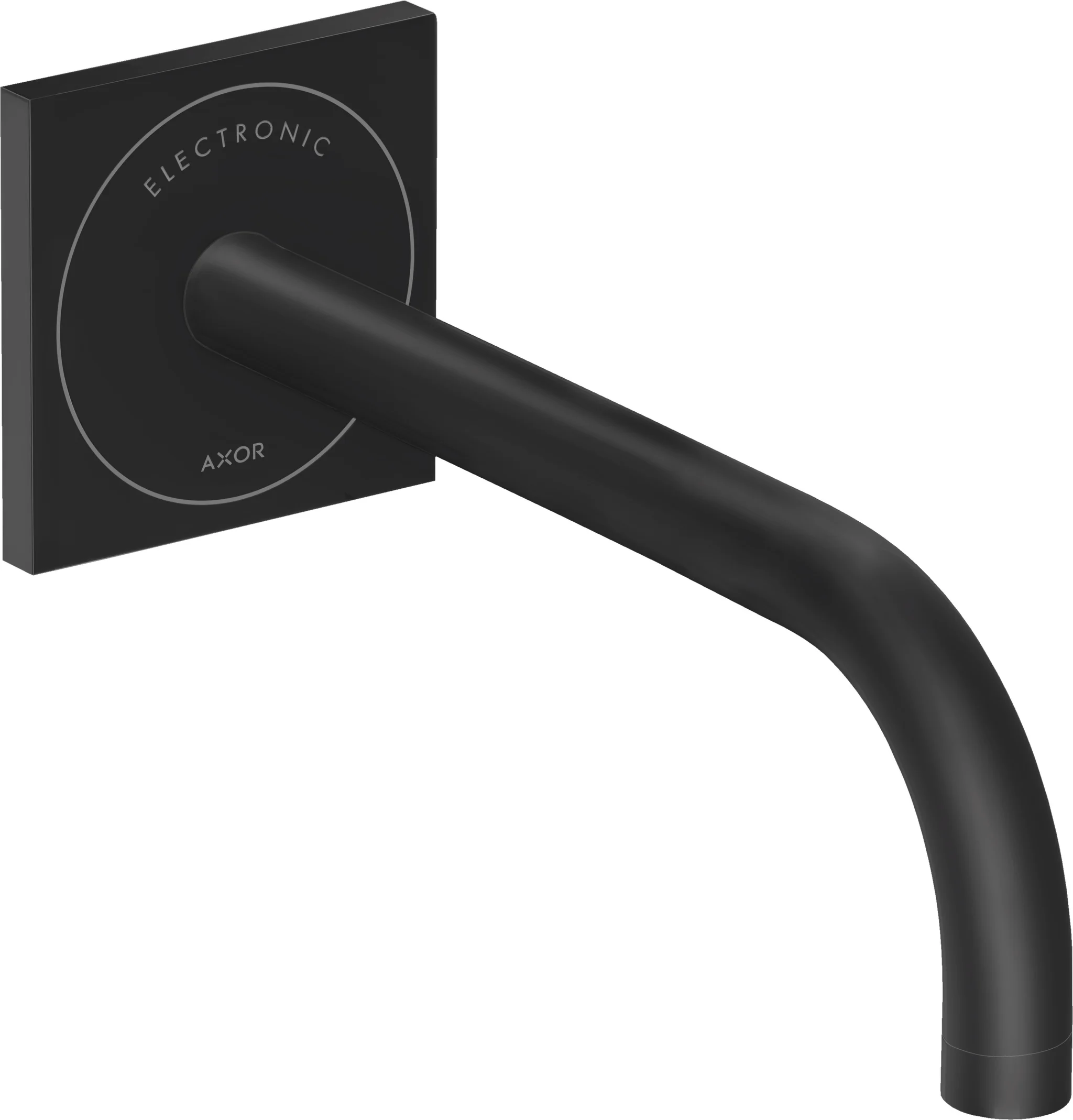 Hansgrohe AXOR Uno Elektronik-Waschtischmischer Unterputz, Mattschwarz, Ausladung 225 mm, Normalstrahl, max. Durchfluss 5 l/min