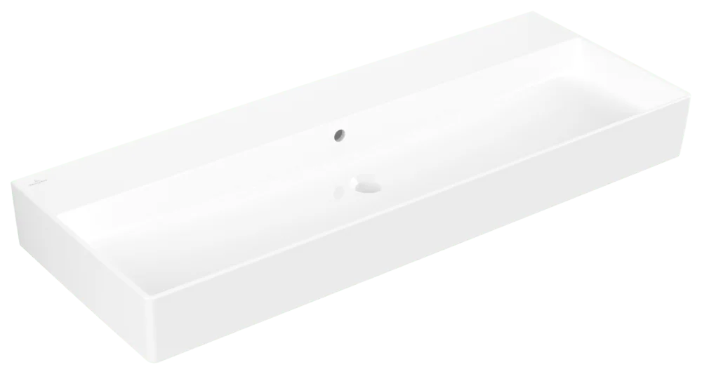 Villeroy & Boch Memento 2.0 Wandwaschbecken, 1200x470x150 mm, glänzend weiß Alpin, TitanCeram, mit Überlauf Villeroy & Boch Memento 2.0 Wandwaschbecken, 1200x470x150 mm, glänzend weiß Alpin, TitanCeram, mit Überlauf