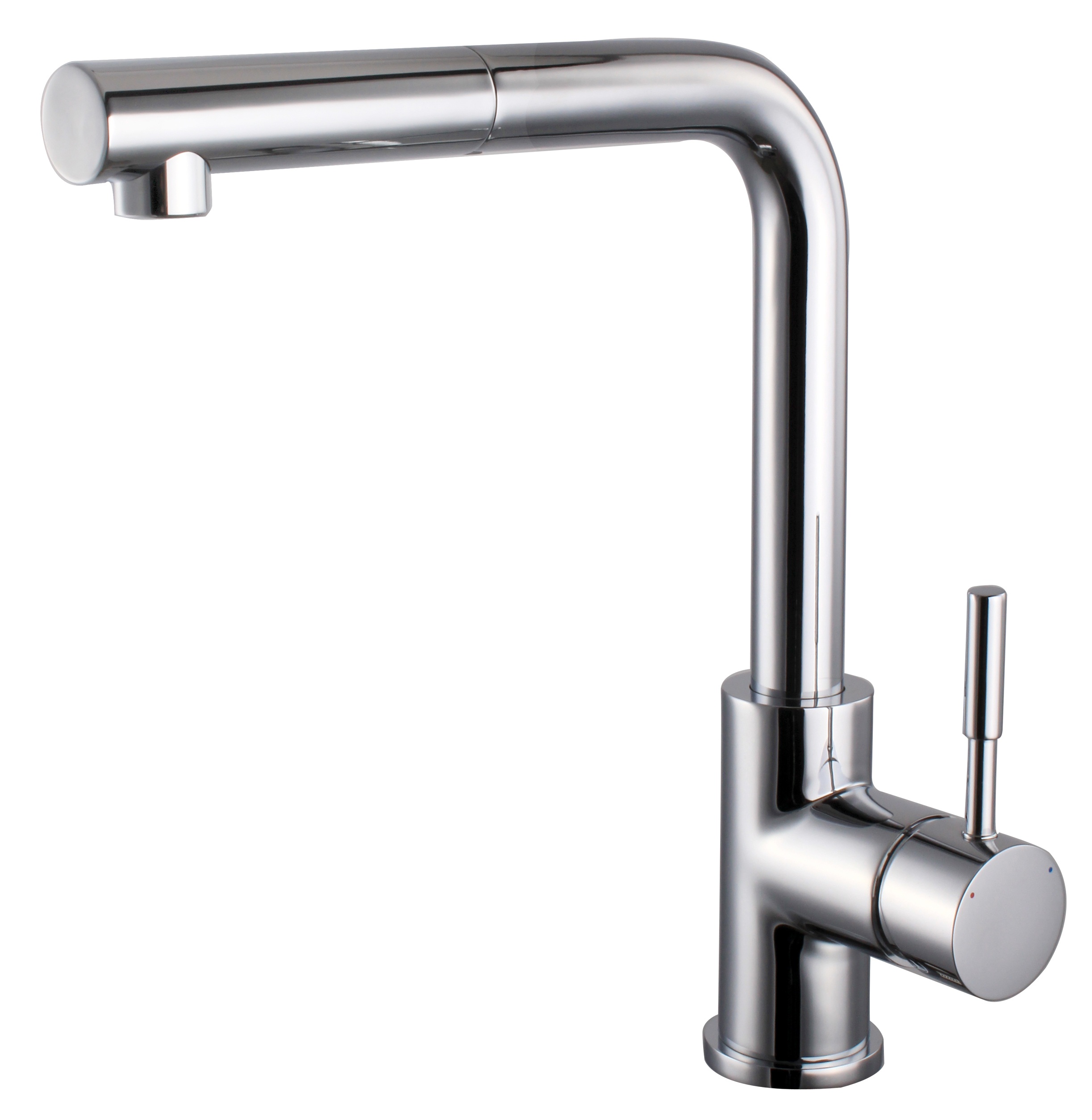 Spültisch-Einhandbatterie AqvaKitchen - herausziehbarer Auslauf - schwenkbarer Auslauf - Kartusche mit keramischen Dichtscheiben - Heisswassersperre - Wassermengendurchflussregulierung - flexible Druckschläuche 3/8", DVGW W270 - chrom Spültisch-Einhandbatterie AqvaKitchen - herausziehbarer Auslauf - schwenkbarer Auslauf - Kartusche mit keramischen Dichtscheiben - Heisswassersperre - Wassermengendurchflussregulierung - flexible Druckschläuche 3/8", DVGW W270 - chrom