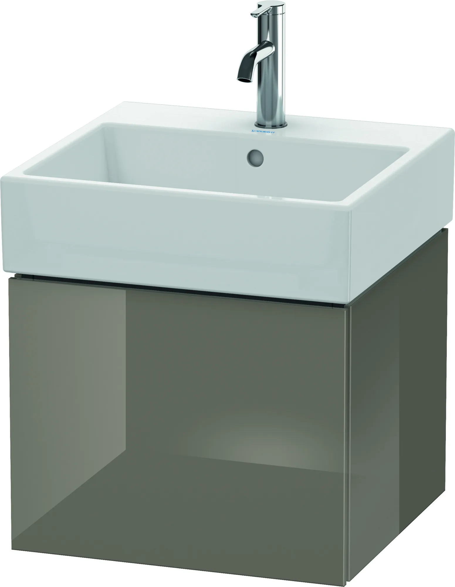 Duravit Waschtischunterschrank wandhängend „L-Cube“ 48,4 × 39,4 × 45,9 cm Flannel Grey Hochglanz Duravit Waschtischunterschrank wandhängend „L-Cube“ 48,4 × 39,4 × 45,9 cm Flannel Grey Hochglanz