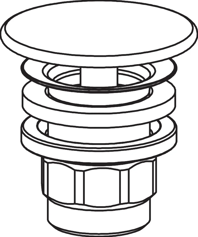 Hansgrohe Ablaufgarnitur, Serie Hansgrohe, Modellnummer 50110XXX, unverschließbar, Keramikstopfen weiß, Anschluss G 1 1/4
