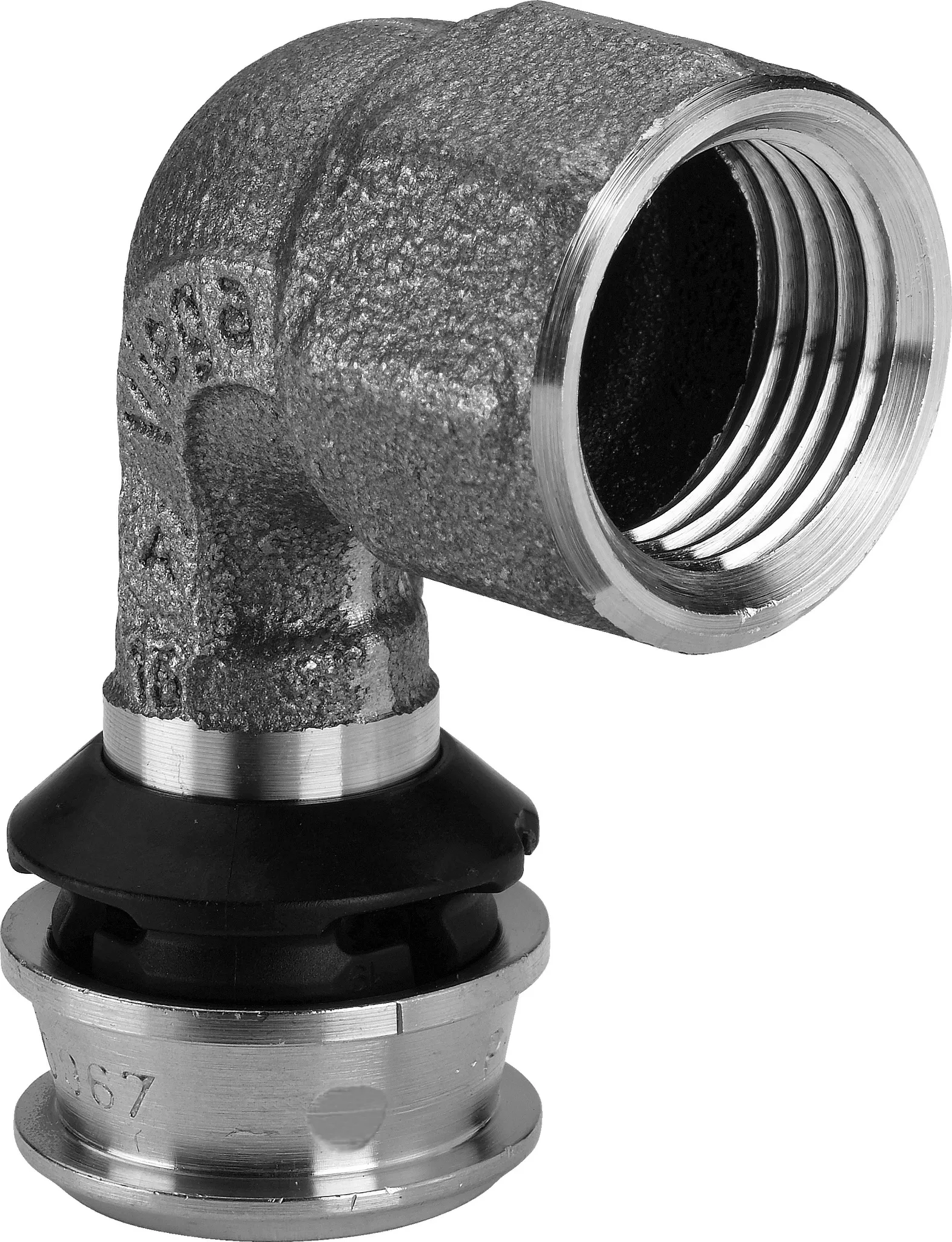 Viega „Raxofix“ 90°- Übergangsbogen 16 mm × 1/2″ Viega „Raxofix“ 90°- Übergangsbogen 16 mm × 1/2″
