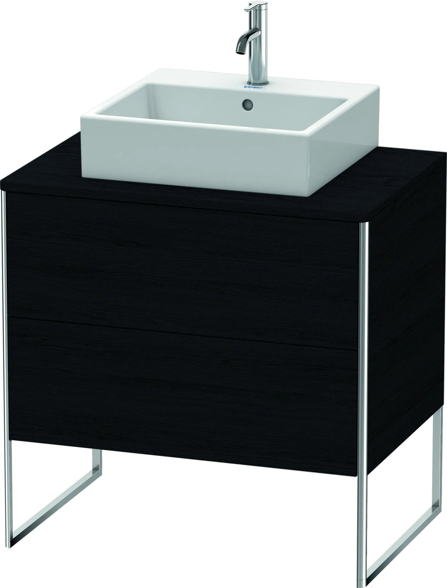 Duravit Waschtischunterschrank bodenstehend „XSquare“ 80 × 77,8 × 54,8 cm Eiche Schwarz Duravit Waschtischunterschrank bodenstehend „XSquare“ 80 × 77,8 × 54,8 cm Eiche Schwarz