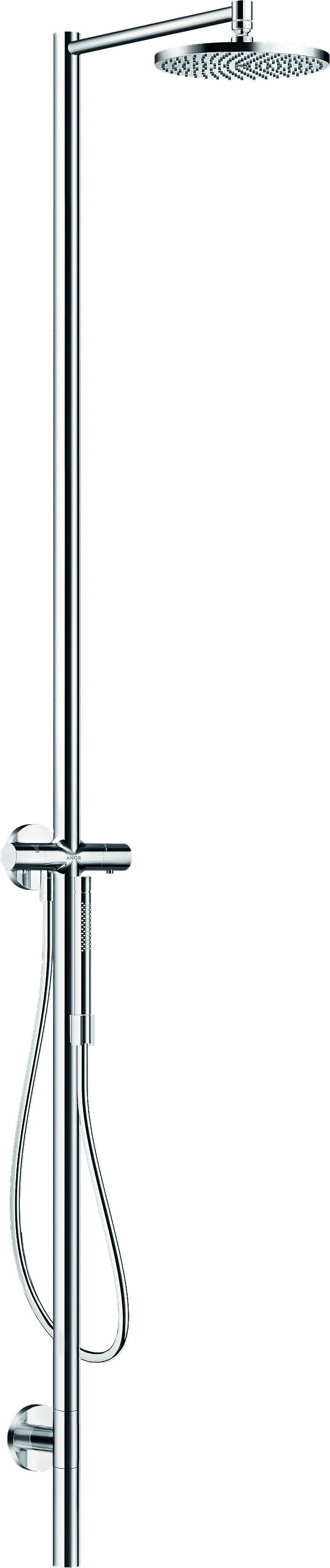 Hansgrohe AXOR Starck Duschsäule mit Thermostat, Kopfbrause 240 1jet, Chrom, 240 mm Brausekopfgröße, DN15 Anschluss Hansgrohe AXOR Starck Duschsäule mit Thermostat, Kopfbrause 240 1jet, Chrom, 240 mm Brausekopfgröße, DN15 Anschluss