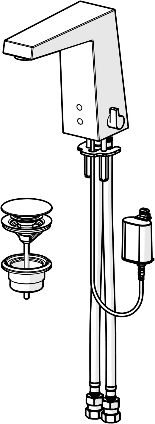 HansaLOFT Waschtischbatterie HansaLOFT 5749 6 V, Bluetooth Ausladung 143 mm DN15 Chrom HansaLOFT Waschtischbatterie HansaLOFT 5749 6 V, Bluetooth Ausladung 143 mm DN15 Chrom
