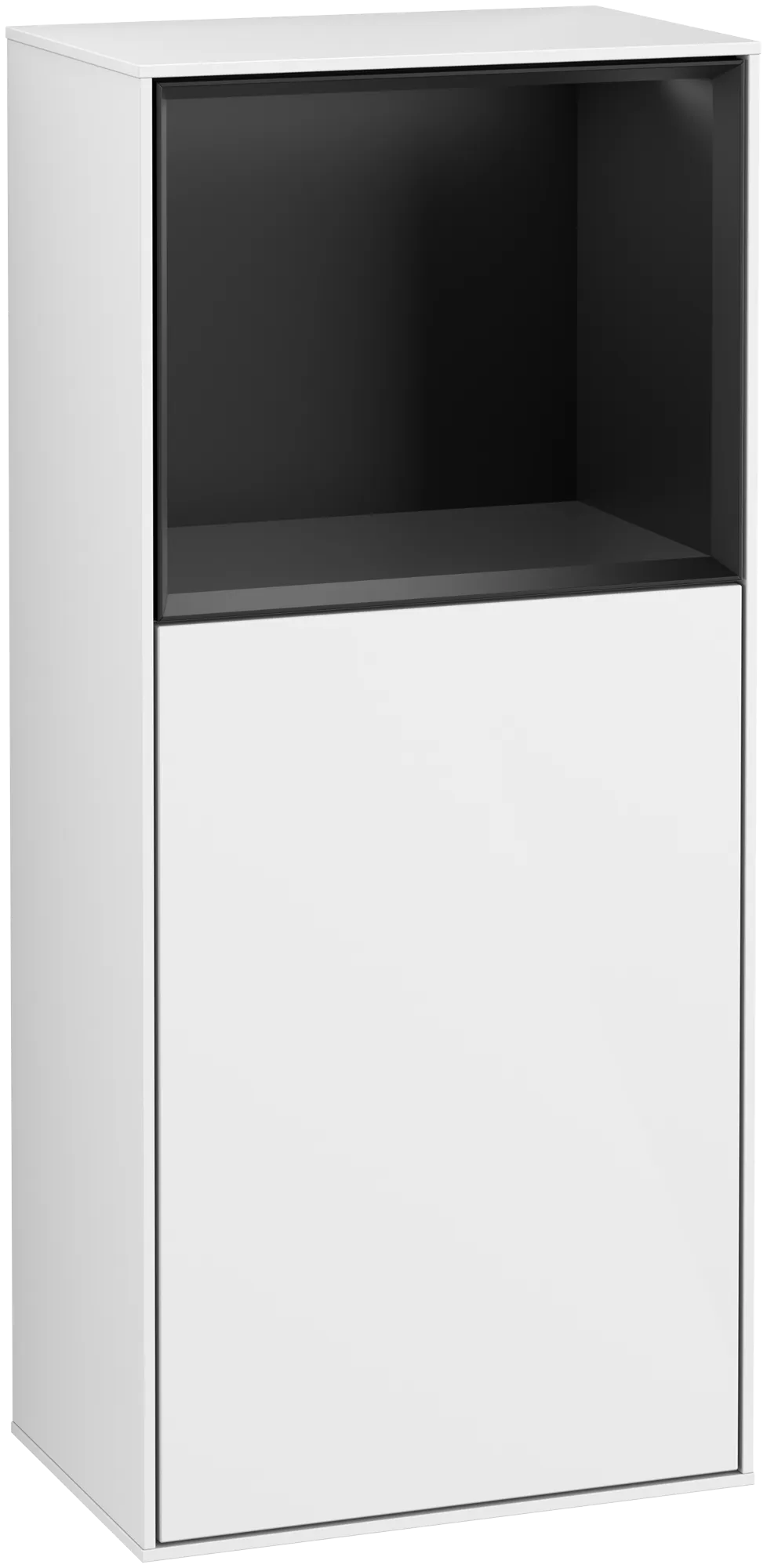 Villeroy & Boch Finion Seitenschrank F50 418x936x270mm Glossy White Lacquer / Black Matt Lacquer Villeroy & Boch Finion Seitenschrank F50 418x936x270mm Glossy White Lacquer / Black Matt Lacquer