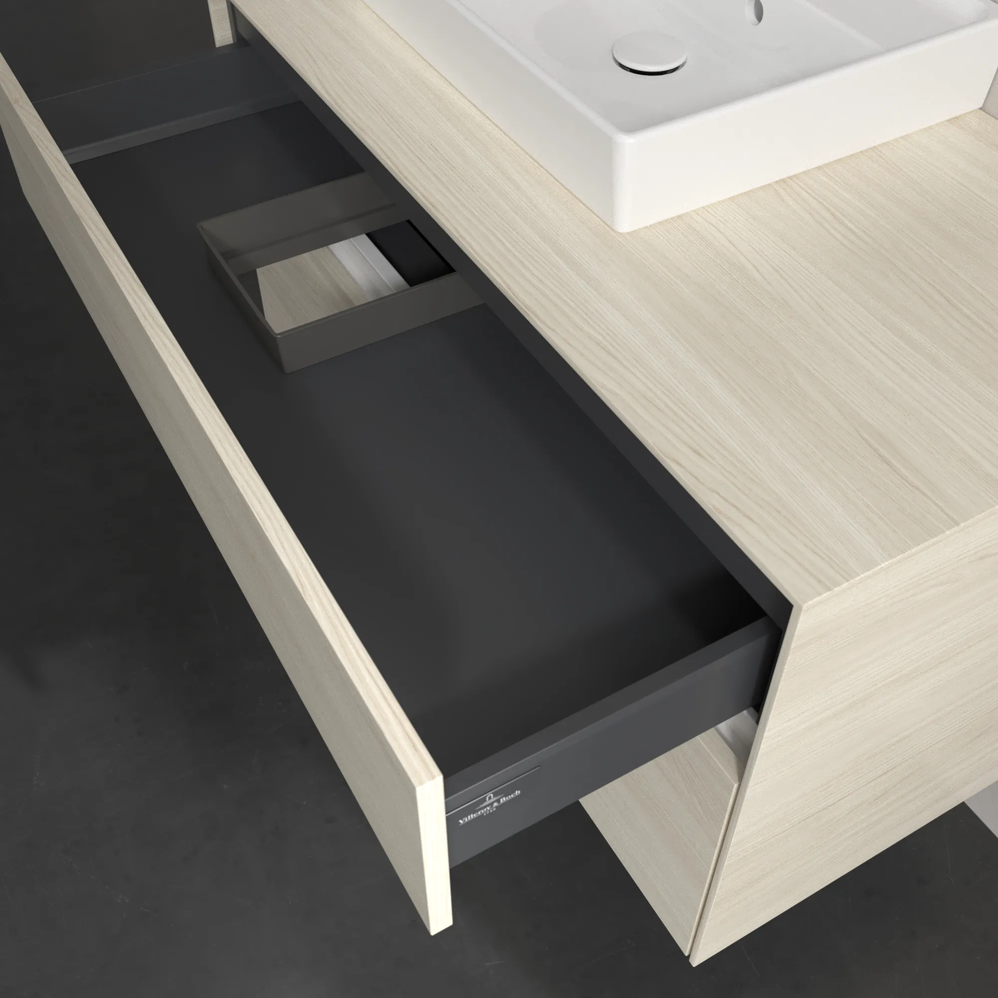 Villeroy & Boch Waschbeckenunterschrank Collaro C014B0, Eckig White Oak, 1000x548x500mm, mit Beleuchtung und SoftClosing Villeroy & Boch Waschbeckenunterschrank Collaro C014B0, Eckig White Oak, 1000x548x500mm, mit Beleuchtung und SoftClosing