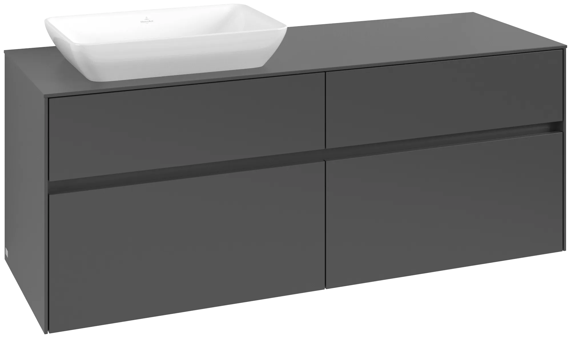 Villeroy & Boch Collaro Waschbeckenunterschrank C11700, 1400 x 548 x 500 mm, Graphite