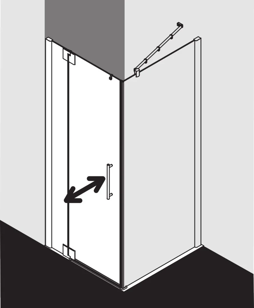 PASA XP PX1WL Pendeltür 1-flügelig mit Festfeld links, für Ecke, Höhe 2000 mm, Wanneneinbaumaß 780-810 / 775-805 mm, Breitenverstellmaß 770-800 mm, Glasaußenkante 755-785 mm, Farbe Silber Mattglanz, Glas ESG Klar PASA XP PX1WL Pendeltür 1-flügelig mit Festfeld links, für Ecke, Höhe 2000 mm, Wanneneinbaumaß 780-810 / 775-805 mm, Breitenverstellmaß 770-800 mm, Glasaußenkante 755-785 mm, Farbe Silber Mattglanz, Glas ESG Klar