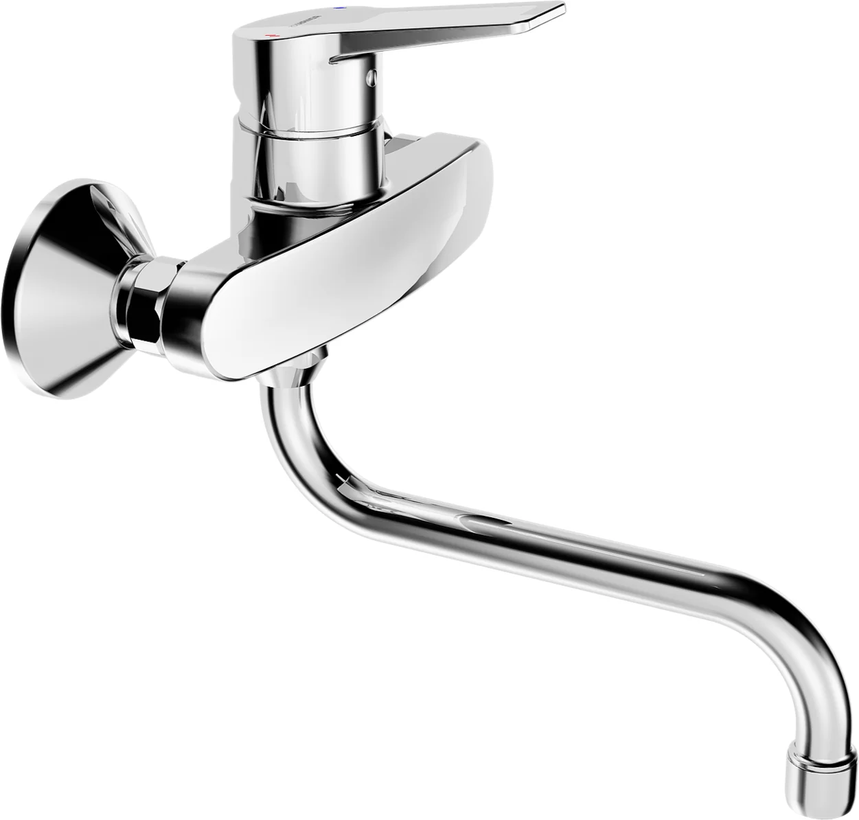 HansaTWIST Einhebelmischer Küchenarmatur HansaTWIST 0969 Chrom, Ausladung 232 mm DN15