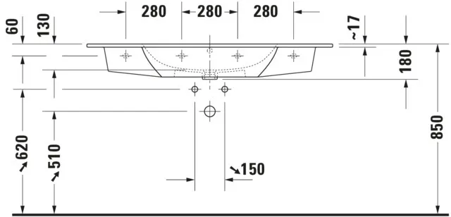Wandwaschtisch „ME by Starck“, mit Überlauf, Hahnlochposition mittig in Weiß Hochglanz Wandwaschtisch „ME by Starck“, mit Überlauf, Hahnlochposition mittig in Weiß Hochglanz