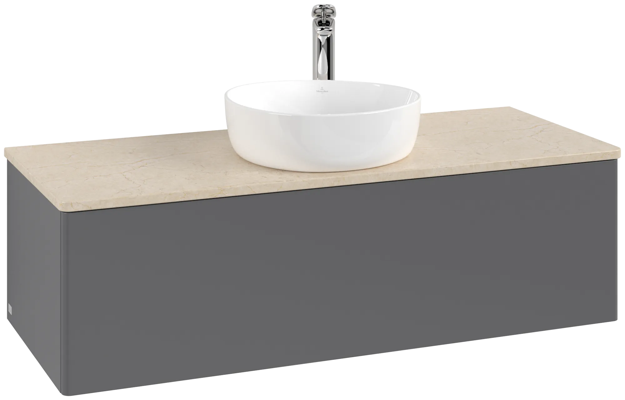 Villeroy & Boch Antao Waschbeckenunterschrank L32_5 1200x360x500mm Anthracite Matt Lacquer / Botticino