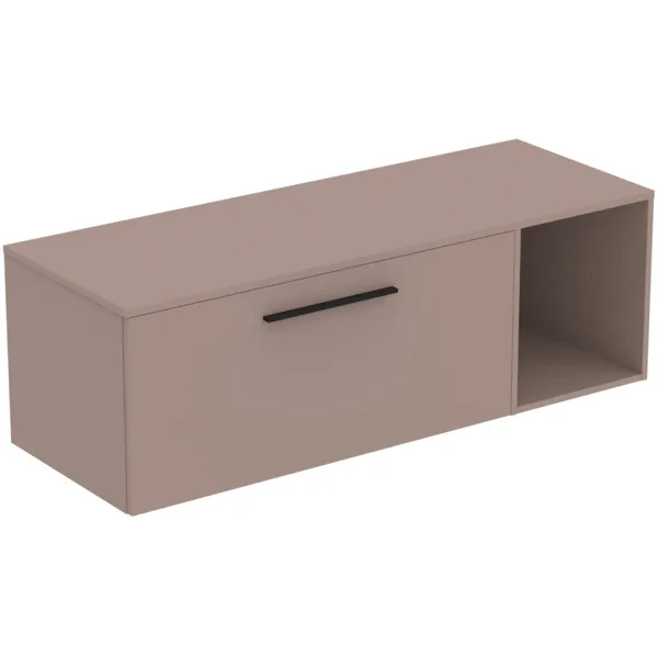 Ideal Standard i.life B 140cm Möbel-Set 1 Auszug Schwarz Greige matt