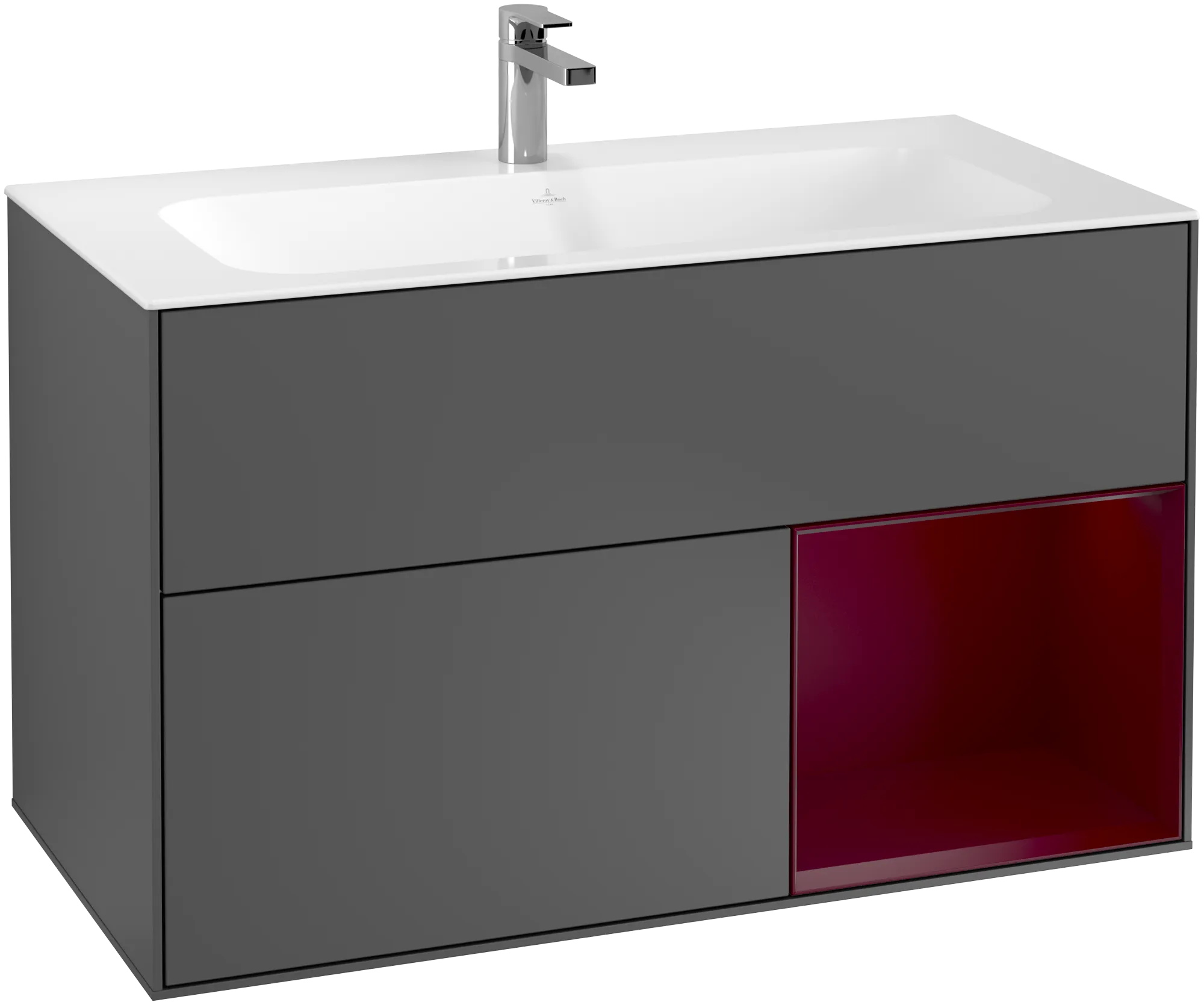 Villeroy & Boch Finion Waschbeckenunterschrank G04, anthrazit/Peony matt