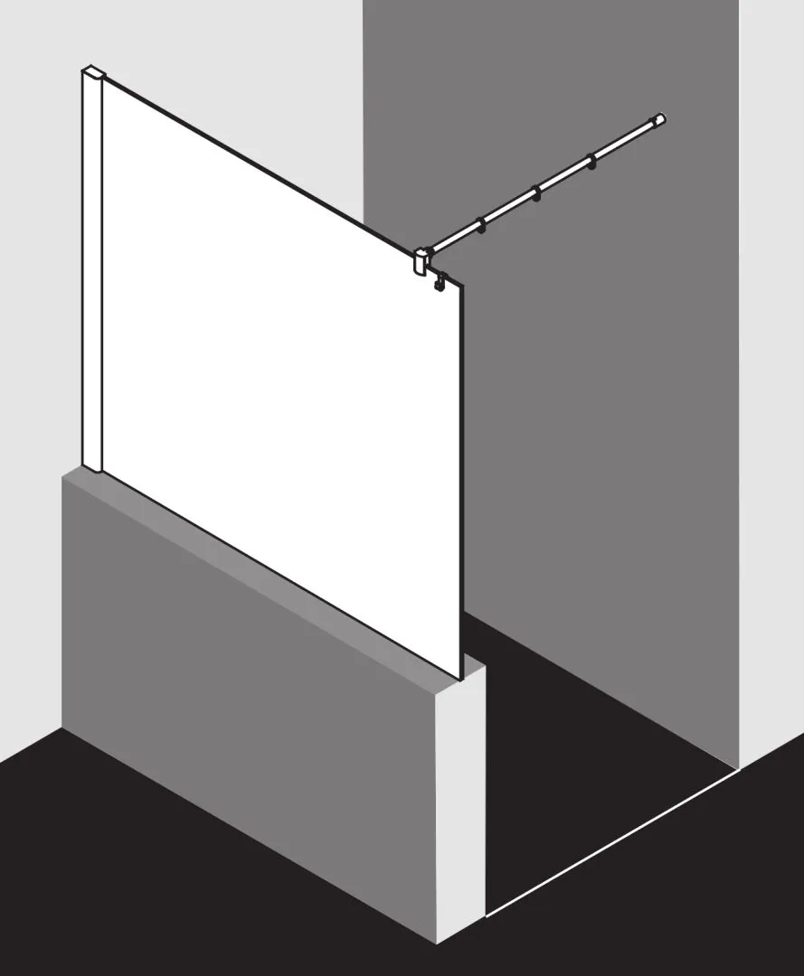 Kermi Duschdesign Walk-In-Duschkabine WALK-IN Wall „PASA XP“ Glas Klar, Profile Silber Mattglanz, BV: 720 - 750 mm WE: 730 - 760 mm H: 1850 mm