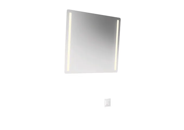 HEWI LED-Kippspiegel, motorisiert, Verbundspiegel mit eingearbeitetem Splitterschutz, rechteckig, Breite 599 mm, Höhe 540 mm HEWI LED-Kippspiegel, motorisiert, Verbundspiegel mit eingearbeitetem Splitterschutz, rechteckig, Breite 599 mm, Höhe 540 mm