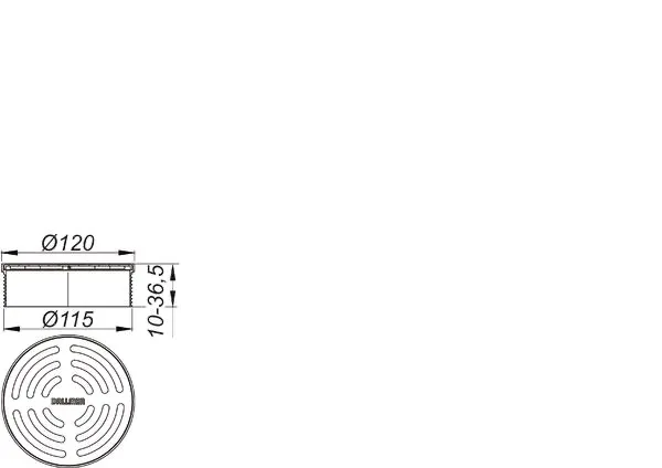 Aufsatz DallDrain Pure, d: 120 mm Aufsatz DallDrain Pure, d: 120 mm